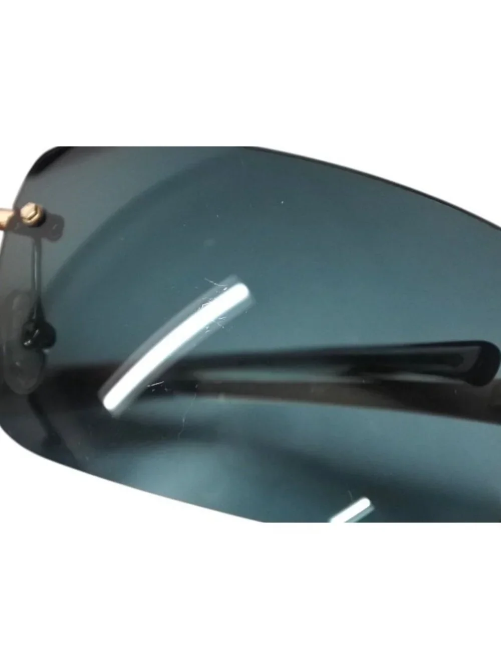 Celine Sunglasses Eyewear SC Triomphe Rhinestone Green Gold